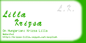 lilla krizsa business card